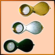 3 Loupes, Black, Gold, Silver